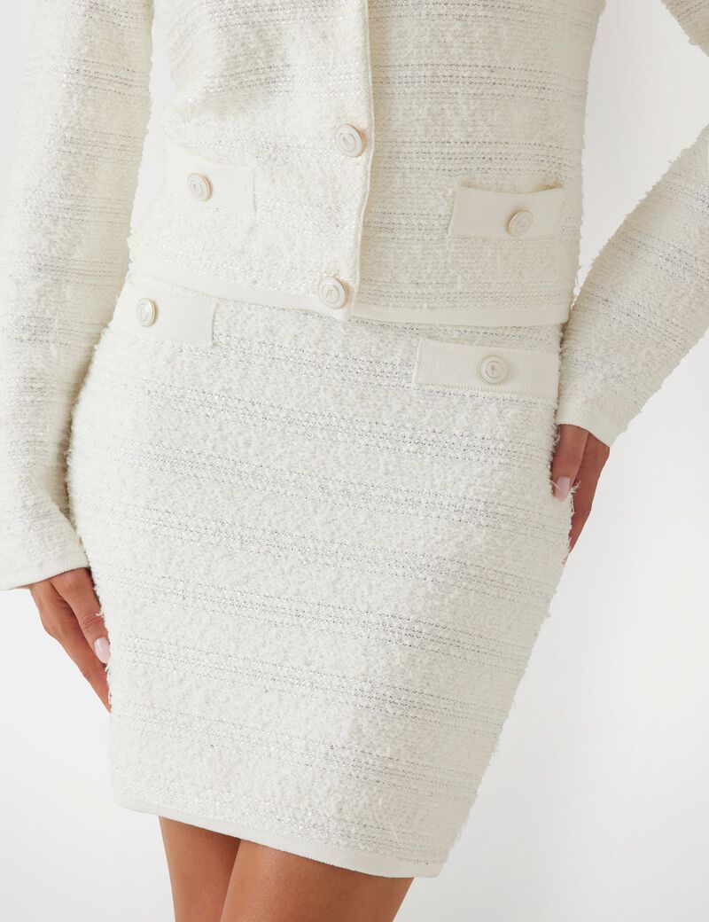 Marciano bouclé mini skirt