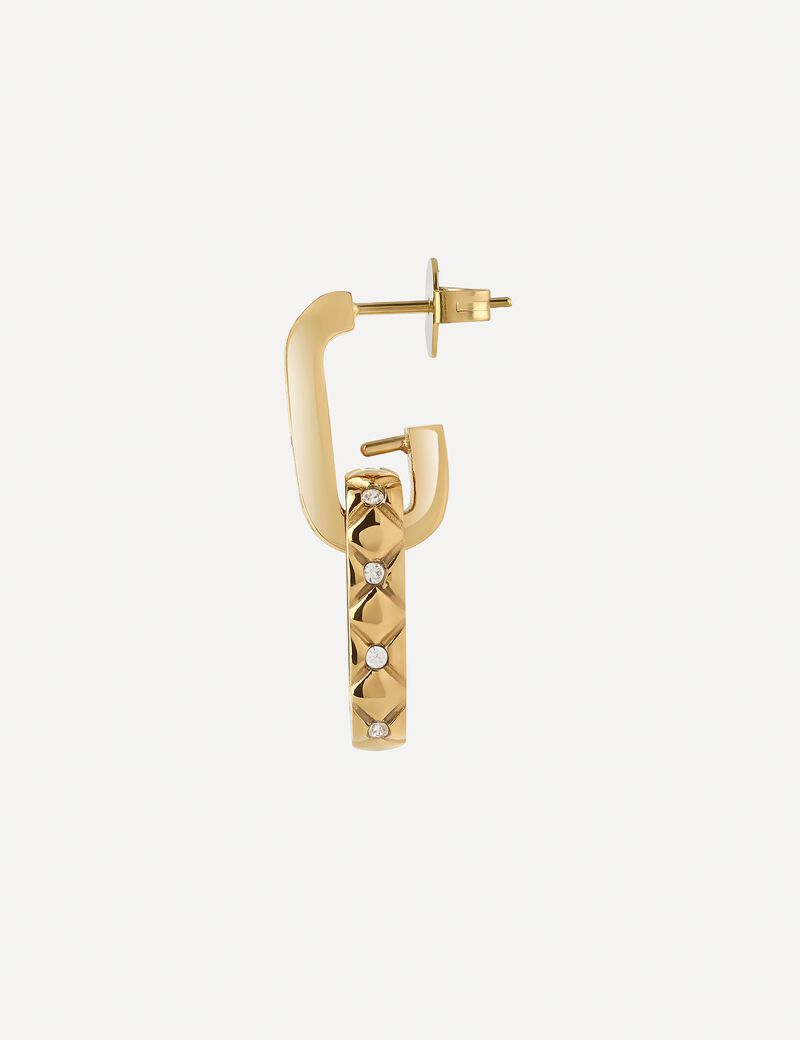 30mm Matelasse Pave Double Link Earrings