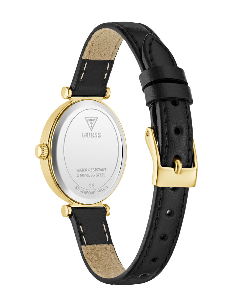 Ladies Yellow Gold Tone Oval Analog Watch