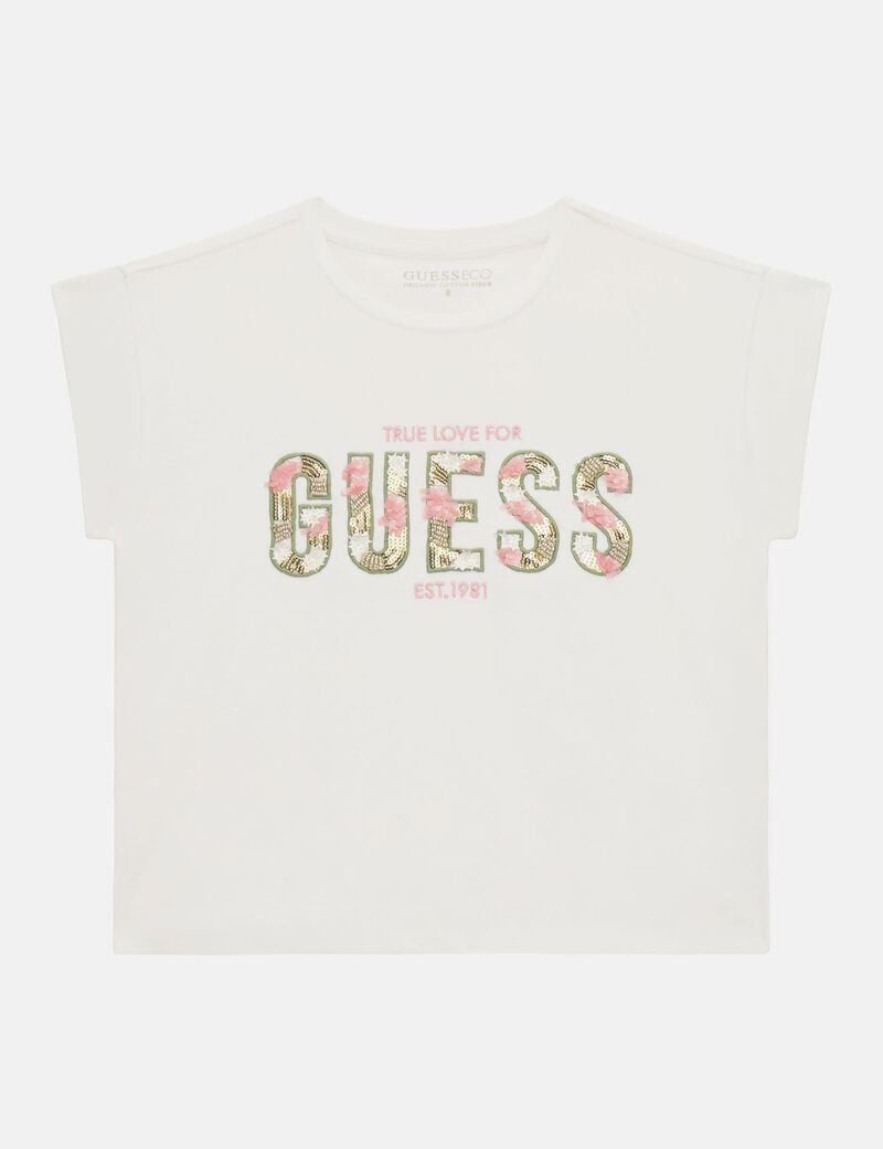 Front embroidery stretch t-shirt