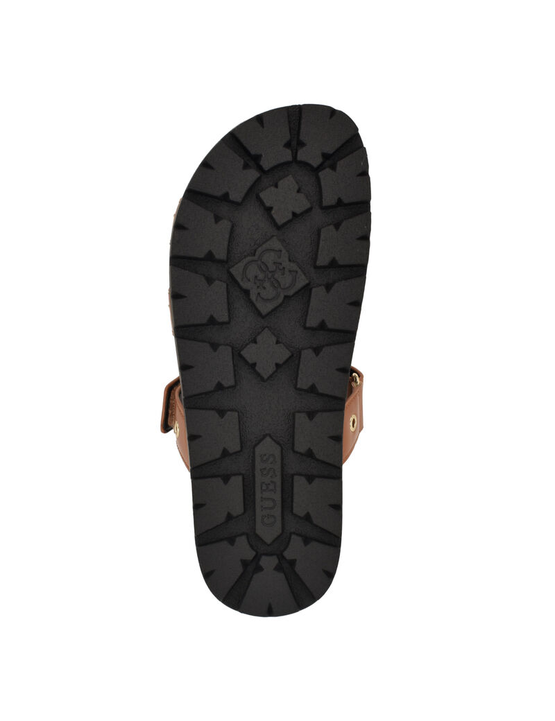 Fashie Slip On Double Strapped Footbed Sandal