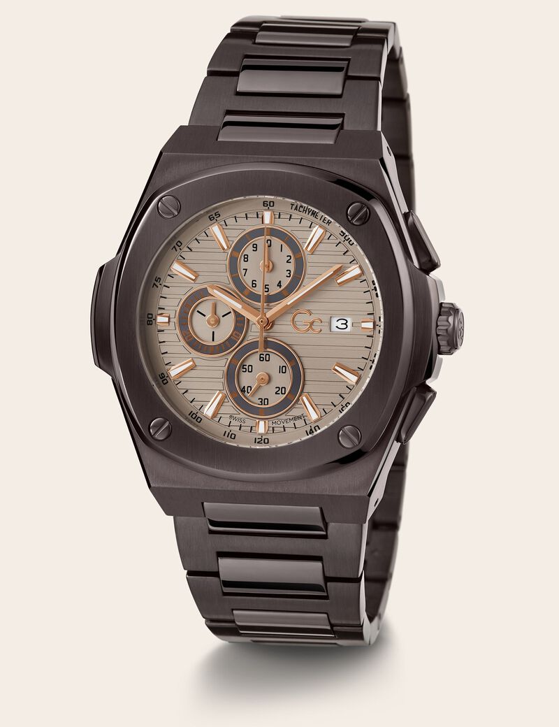 GC steel chronograph watch