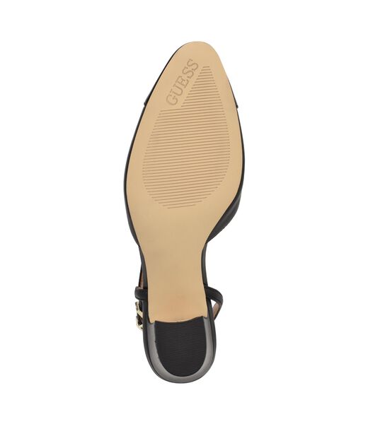 Slingback Cap Toe Block Heel Pumps