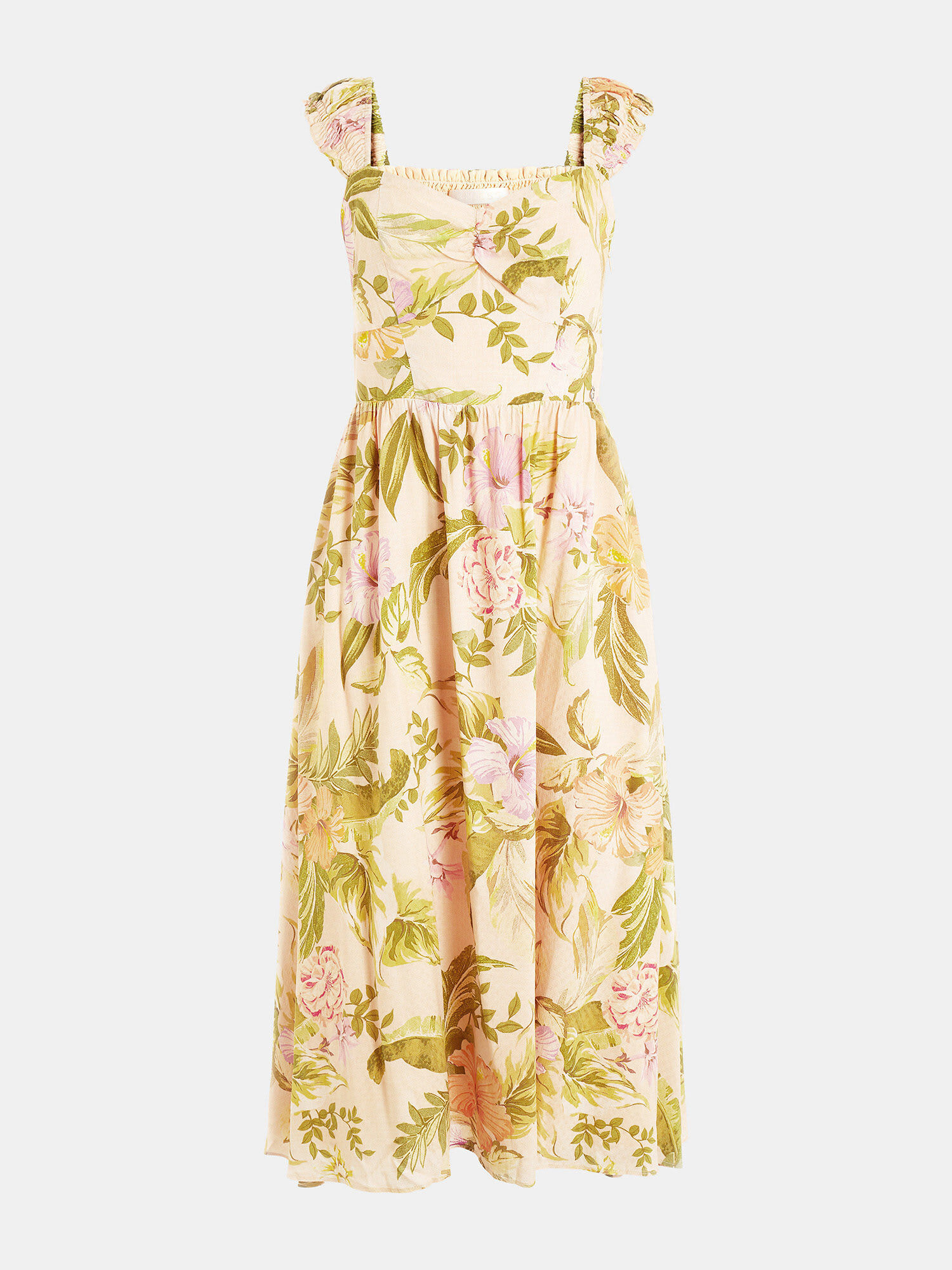 Shop GUESS Online Floral print midi dress