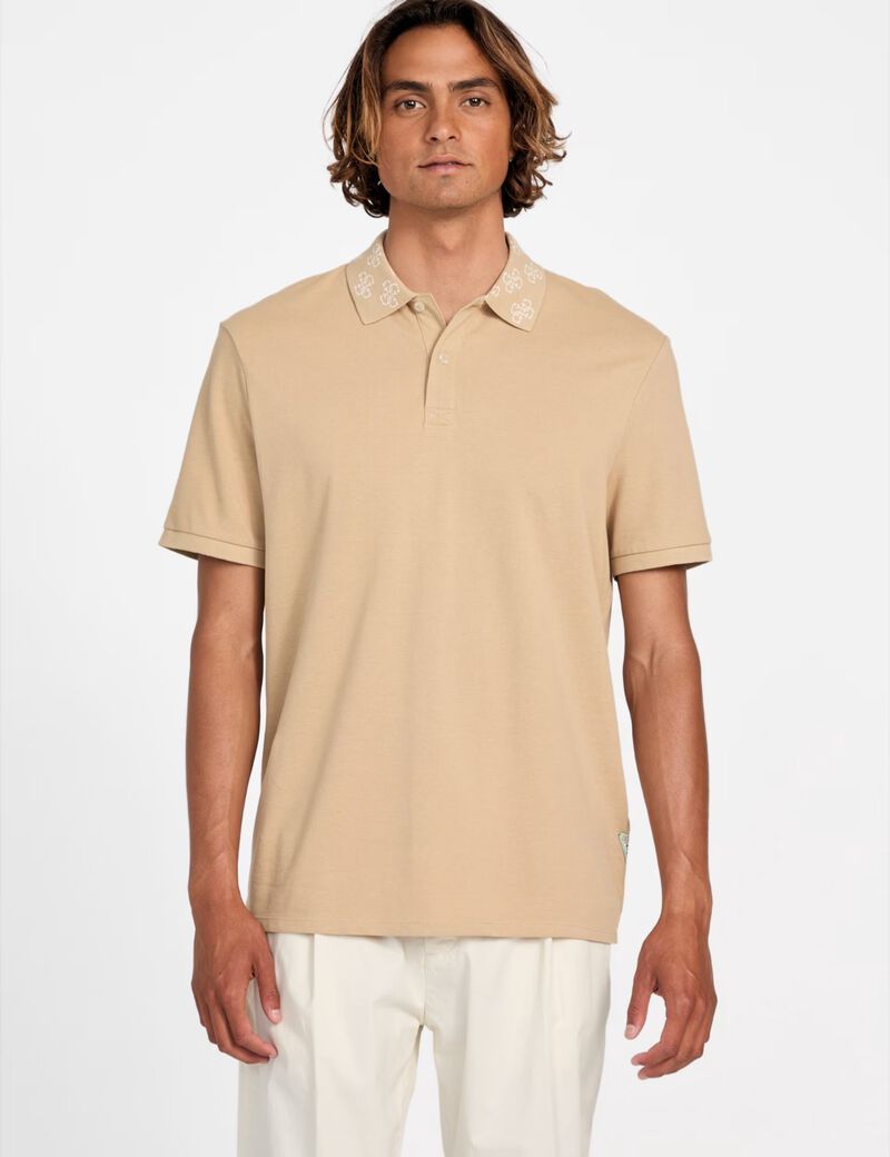 قميص بولو بياقة شعار الماركة