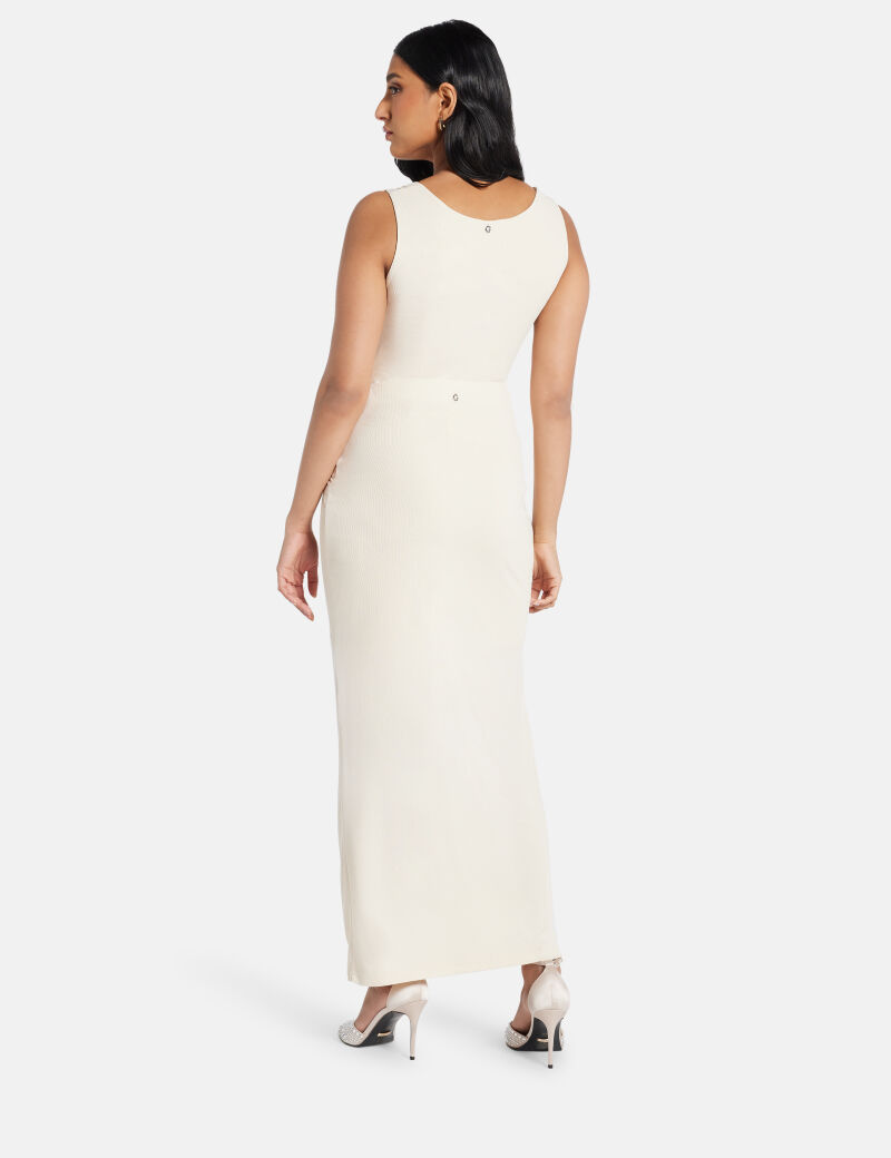 Long draped pencil skirt