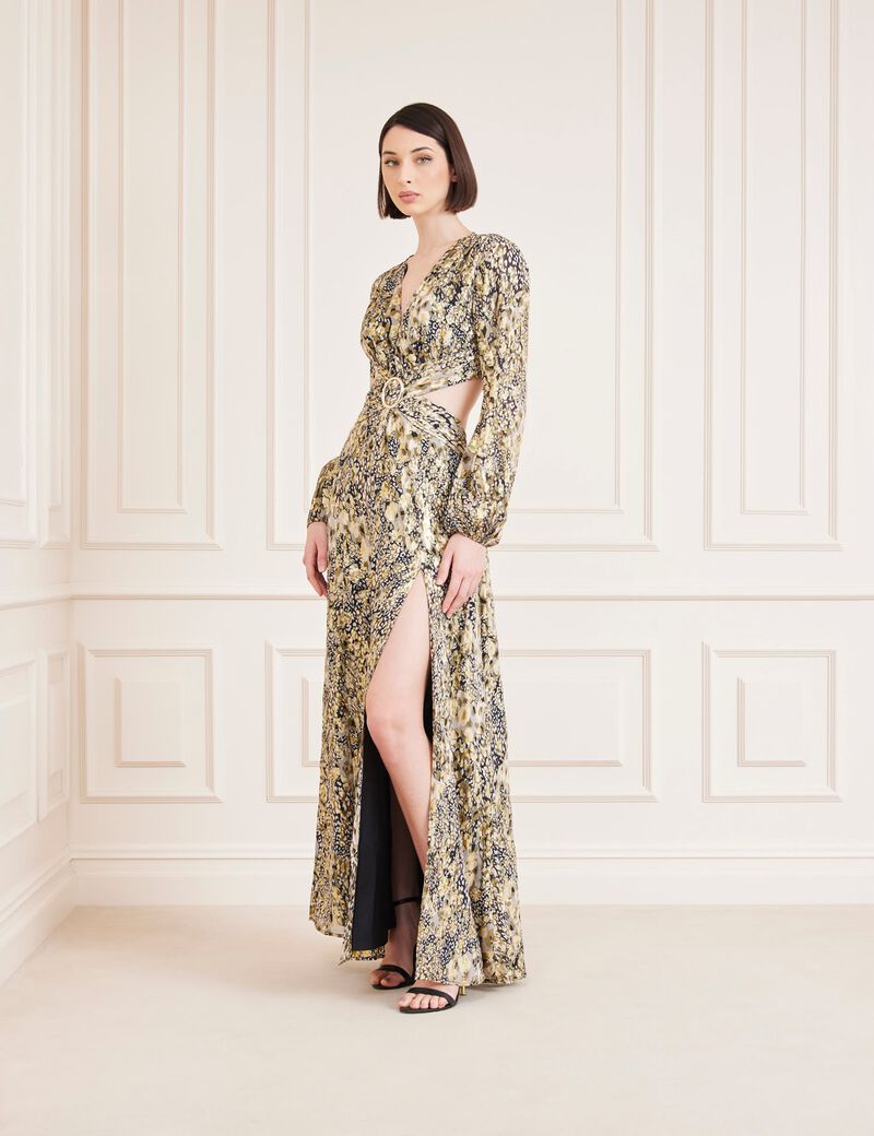Marciano silk blend long dress