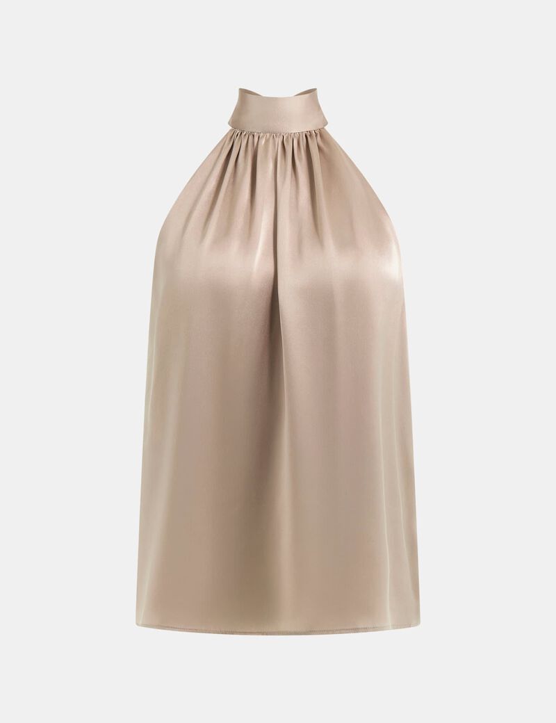 Marciano silk halter-neck top