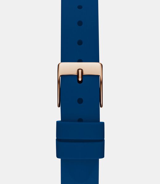 Ladies Blue Rose Gold Tone Analog Watch