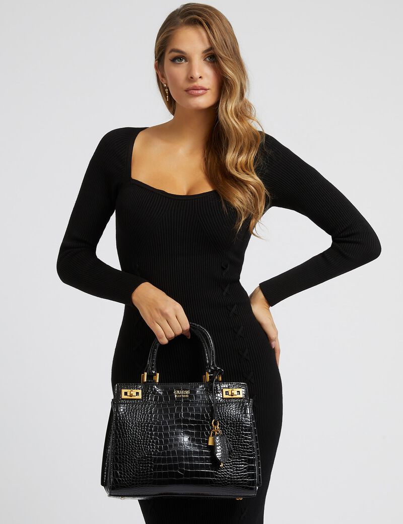 Shop GUESS Online Katey Croc Luxury Satchel