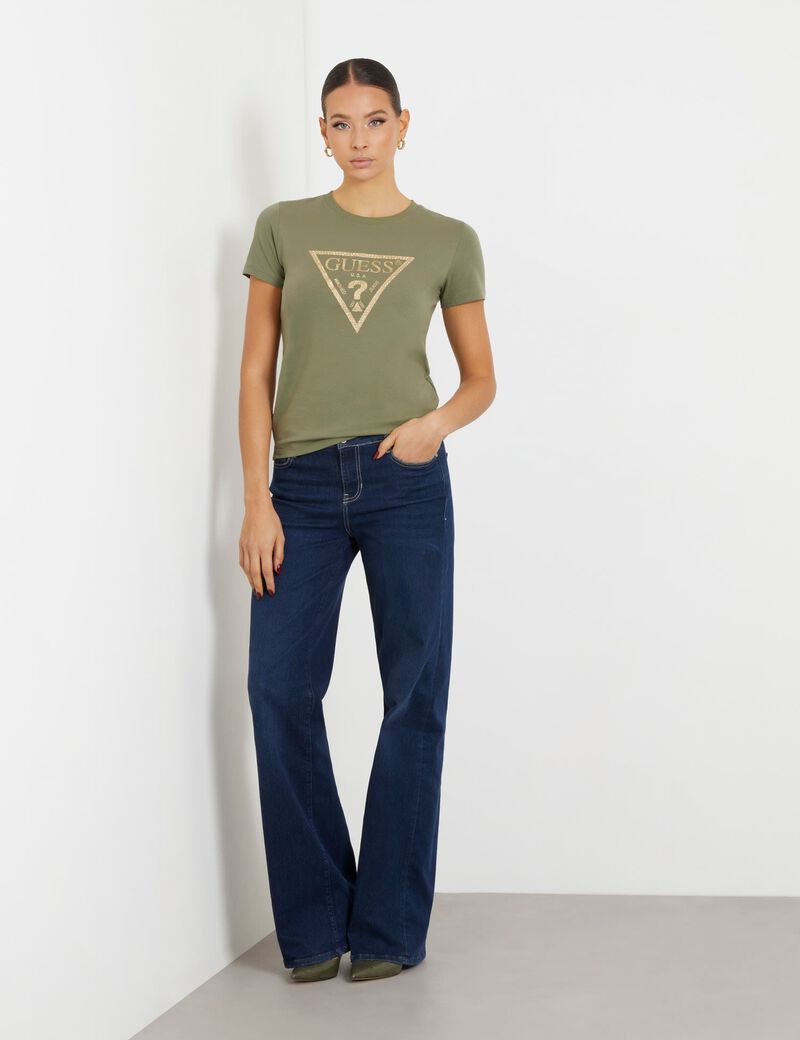 Triangle Logo Stretch T-Shirt