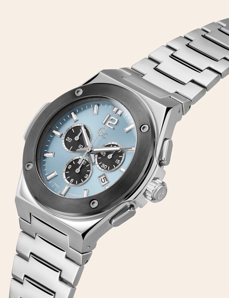 GC steel chronograph watch