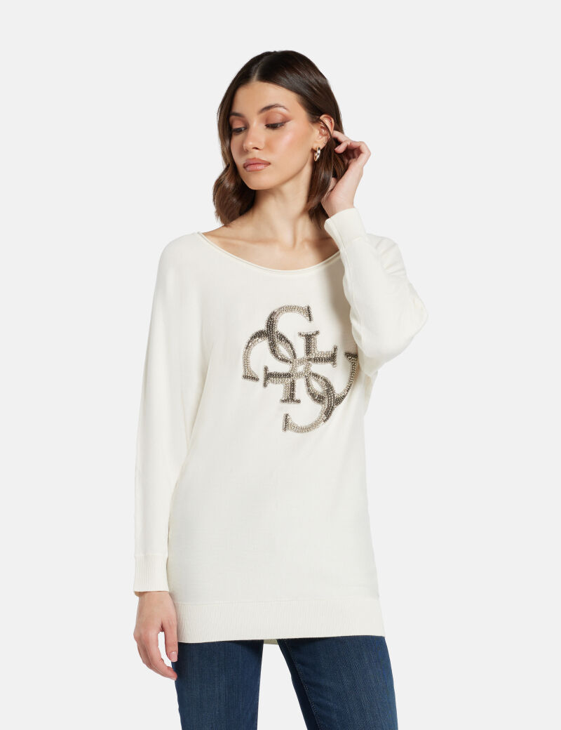 Emerie 4G logo bat sleeve sweater