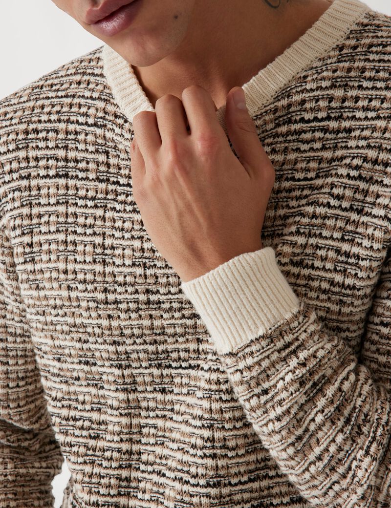 Textured knit pattern sweater