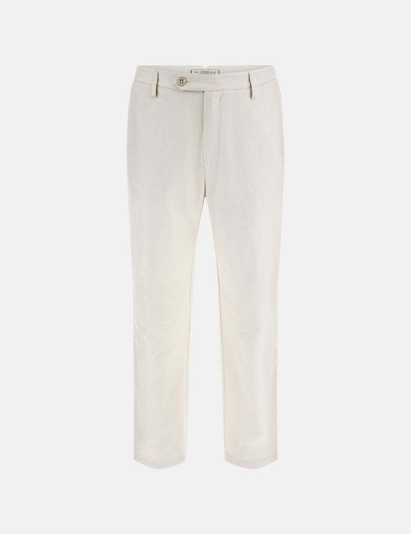 Linen blend regular fit chinos