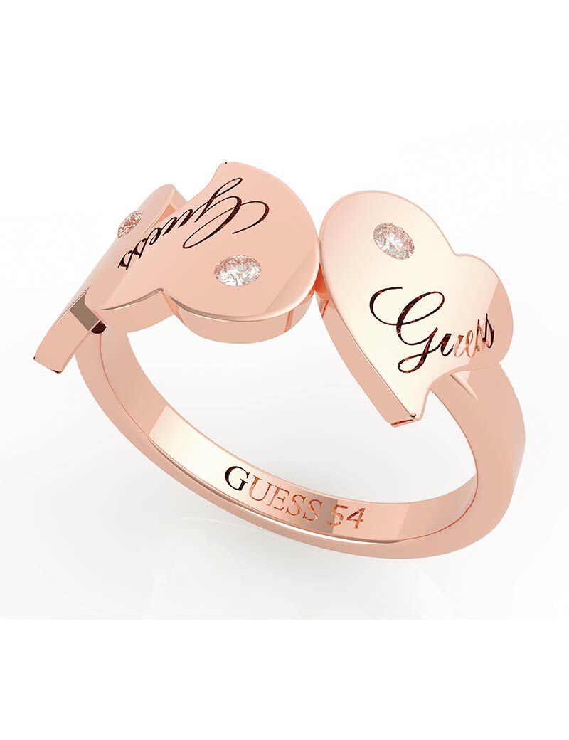 Shop GUESS Online Women s Queen Of Heart Rose Gold Ring