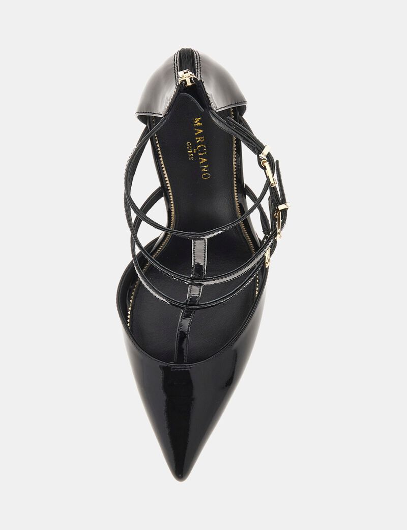 Marciano leather multi-strap pumps
