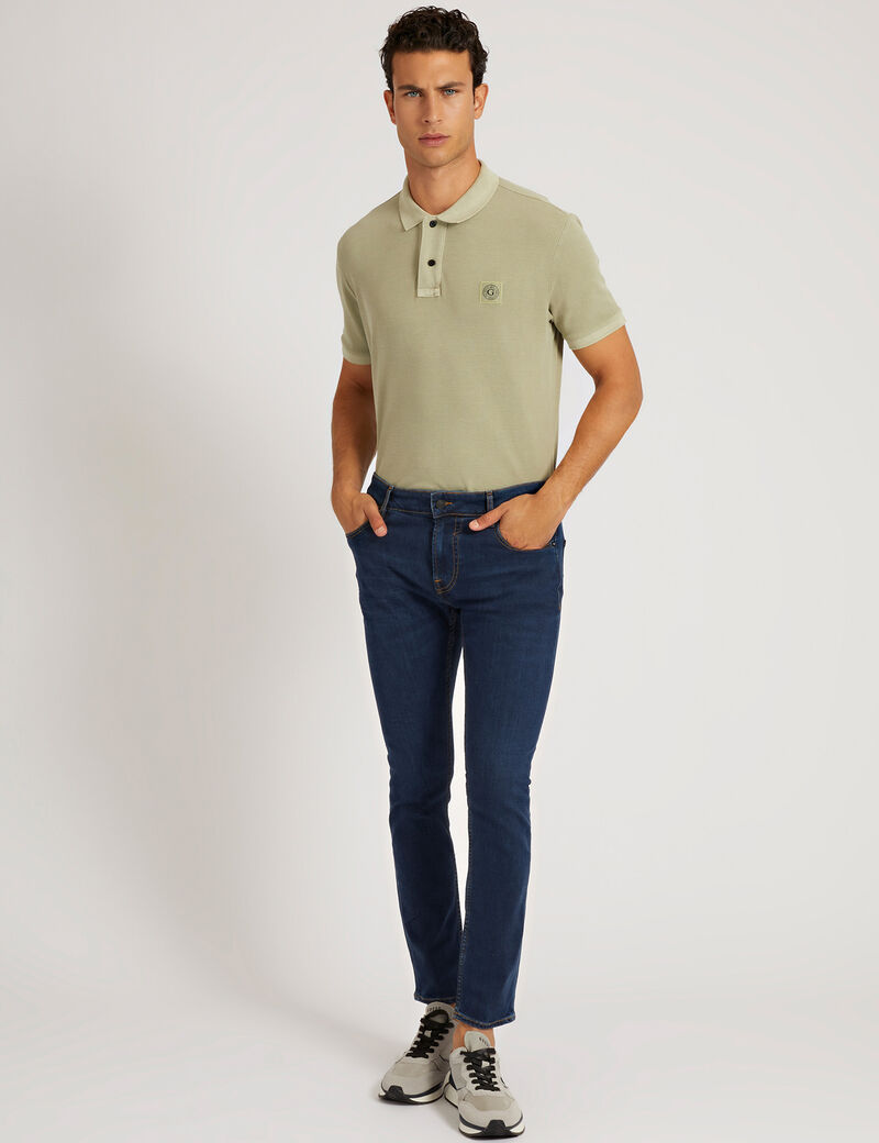 Dark Blue Tapered Jeans