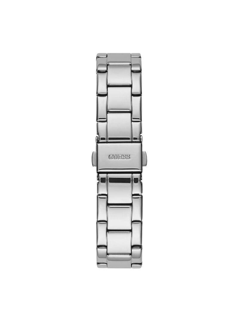 Silver Glitter Logo Watch