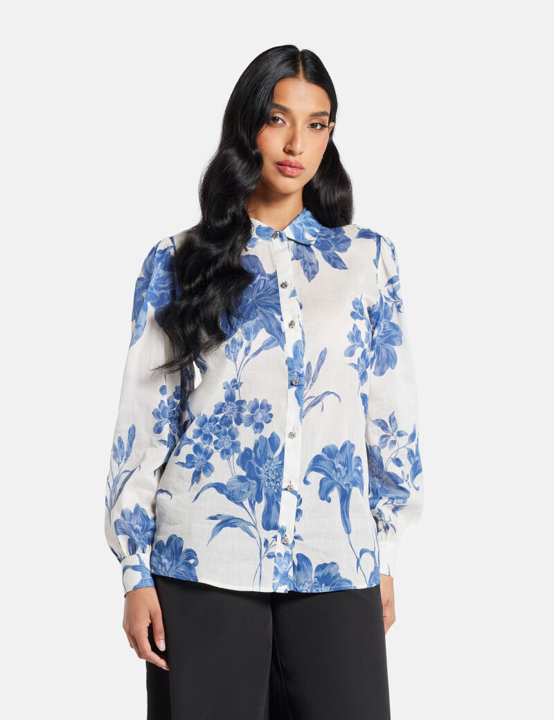 Clara button up top
