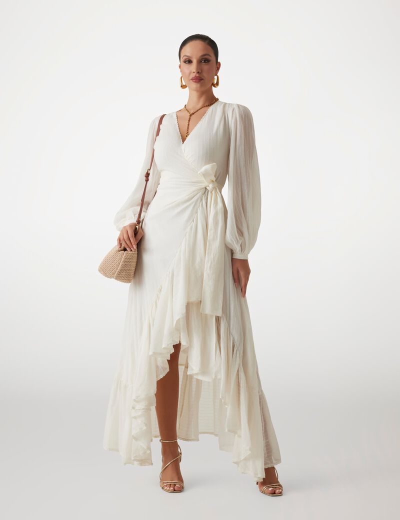 Marciano long fit-and-flare dress