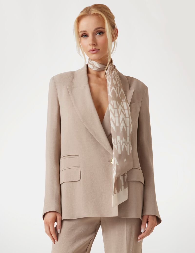 Printed monogram foulard