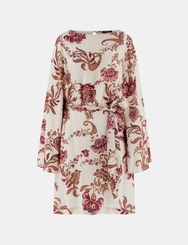 Loredana boat neck mini dress