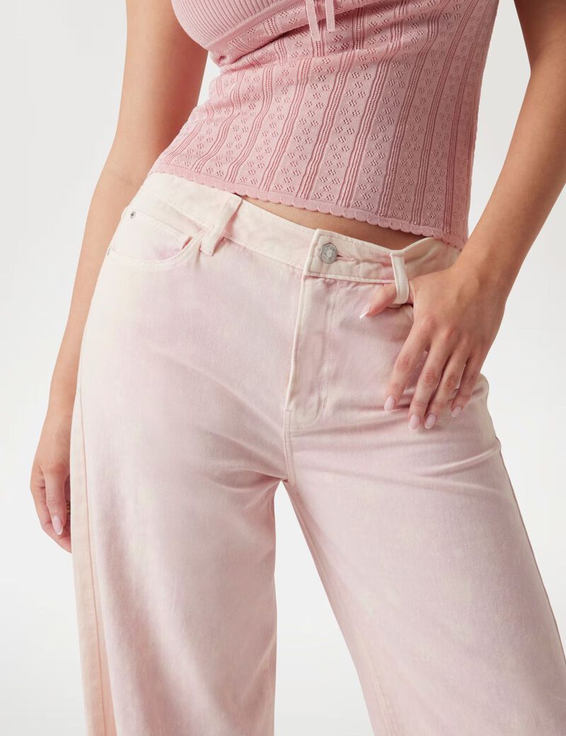 Bellflower wide-leg twill pants