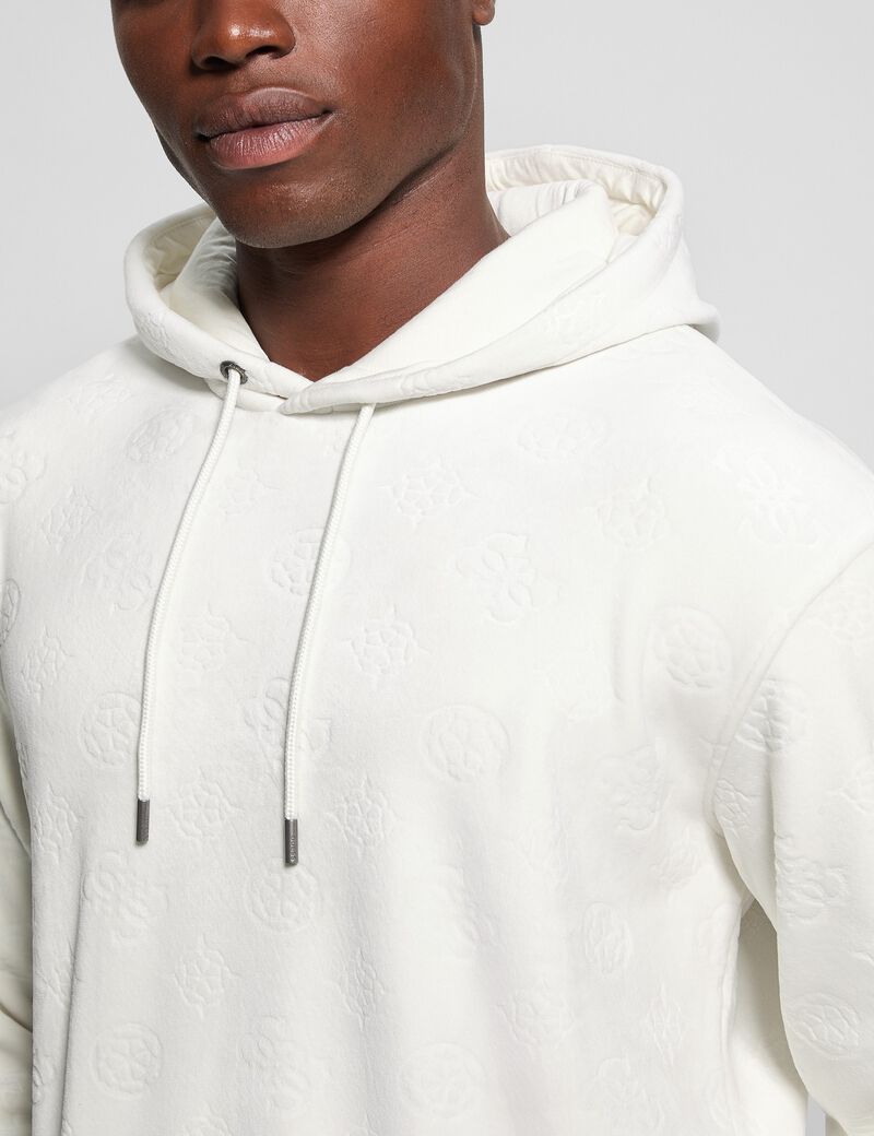 Embossed peony sweatshirt