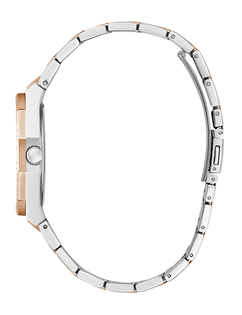 guess ladies 2 tone analog watch