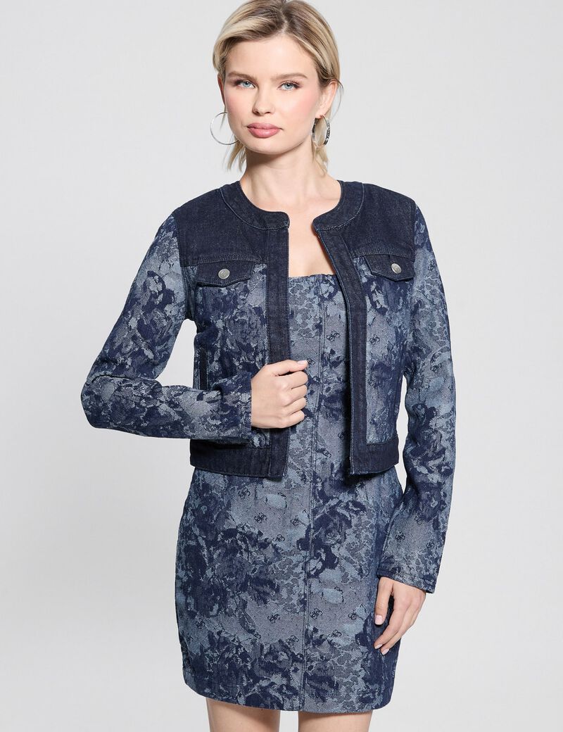 Jacquard denim jacket