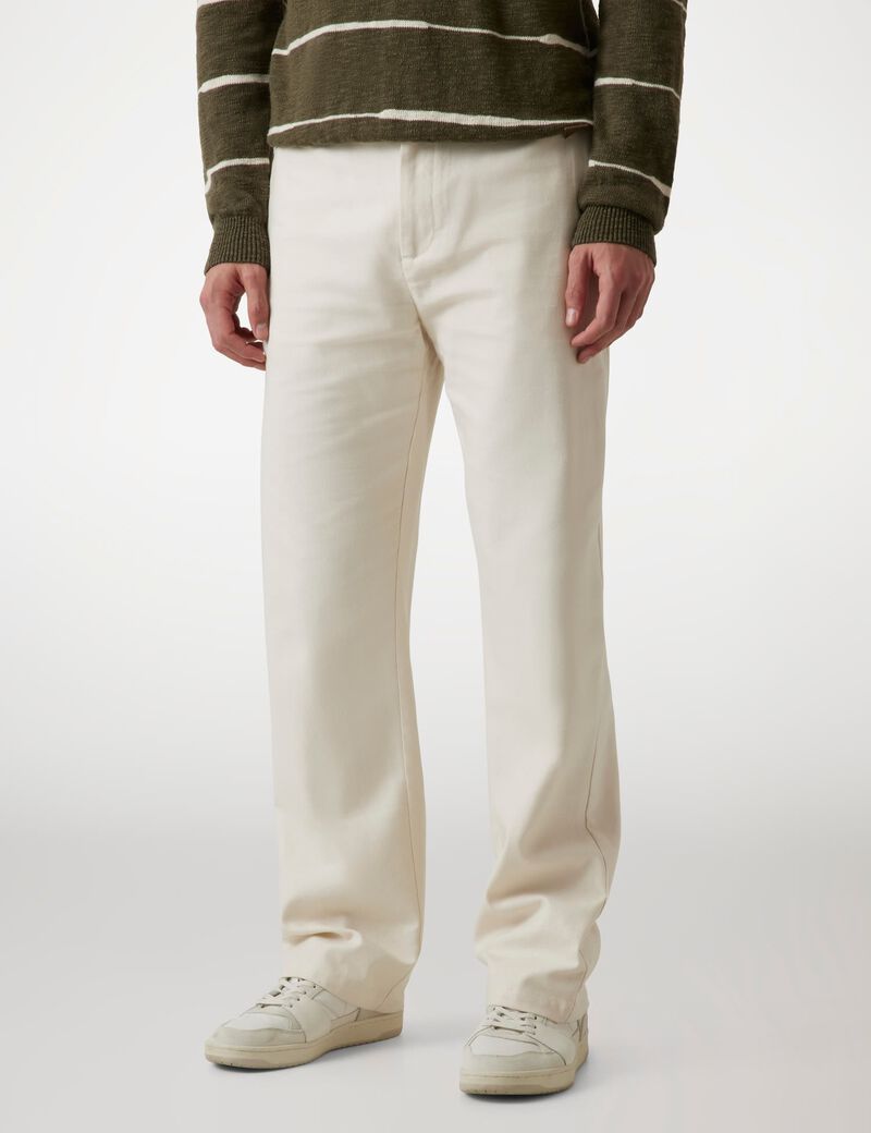 Linen blend regular fit chinos