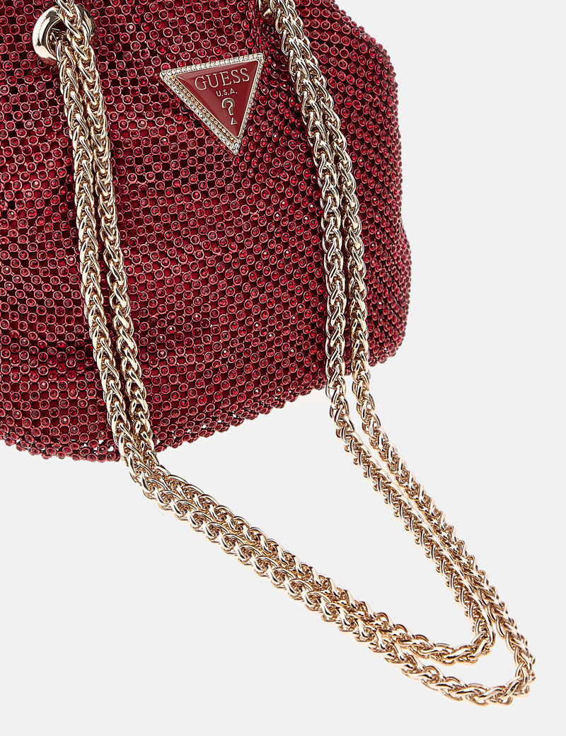 Zalina rhinestone mini bucket bag
