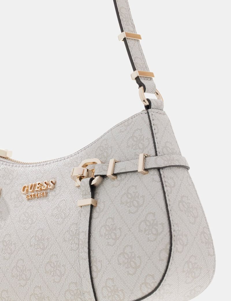 guess leona logo shoulder  bag
