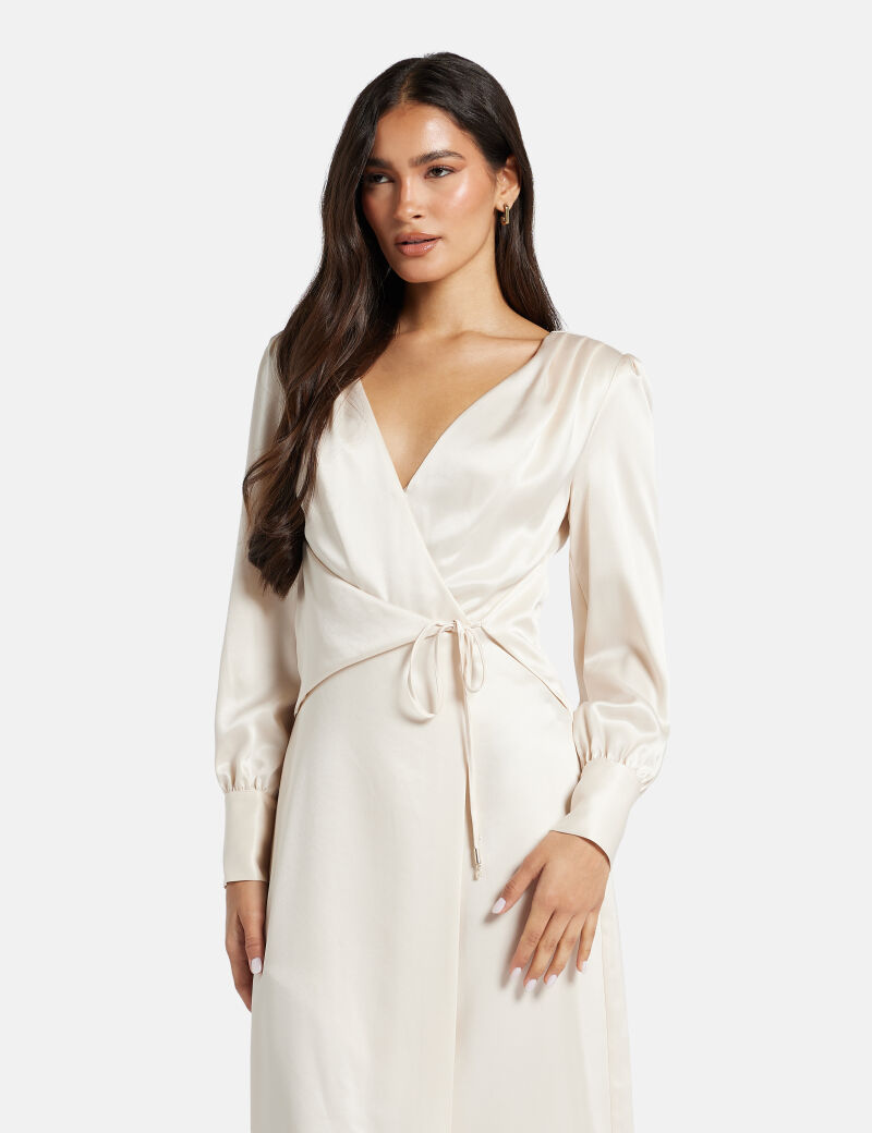 Dion wrap midi dress
