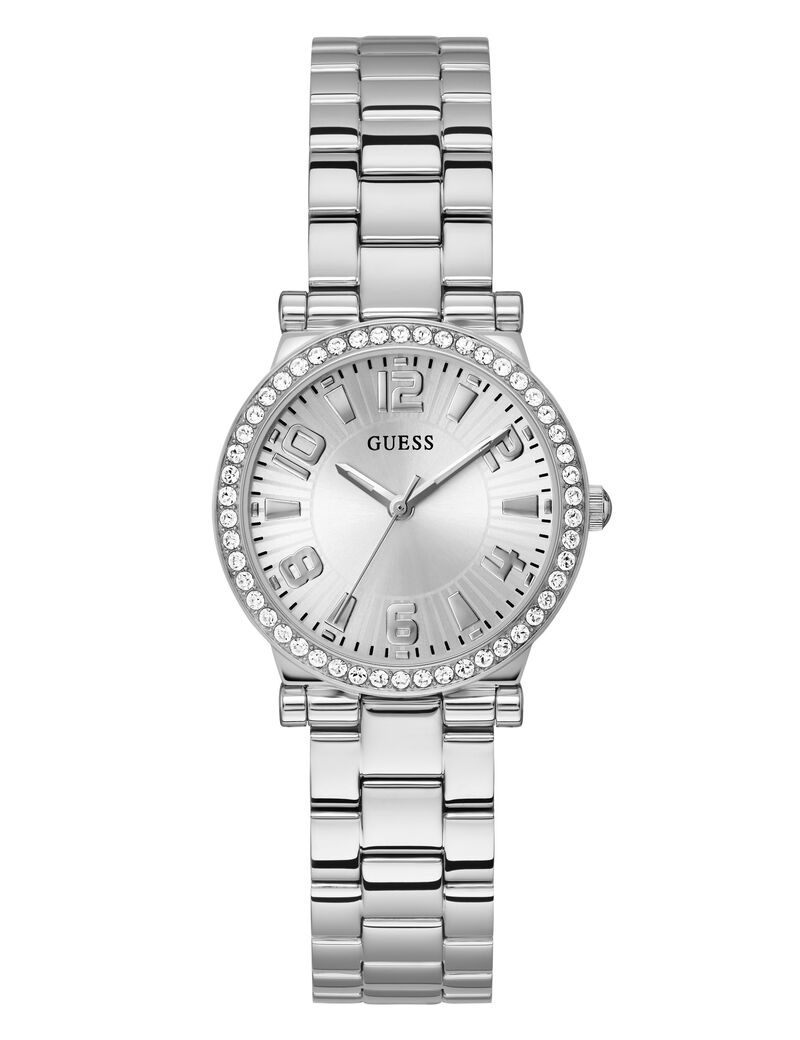 Analogue watch with crystal appliqu&eacute; detailing