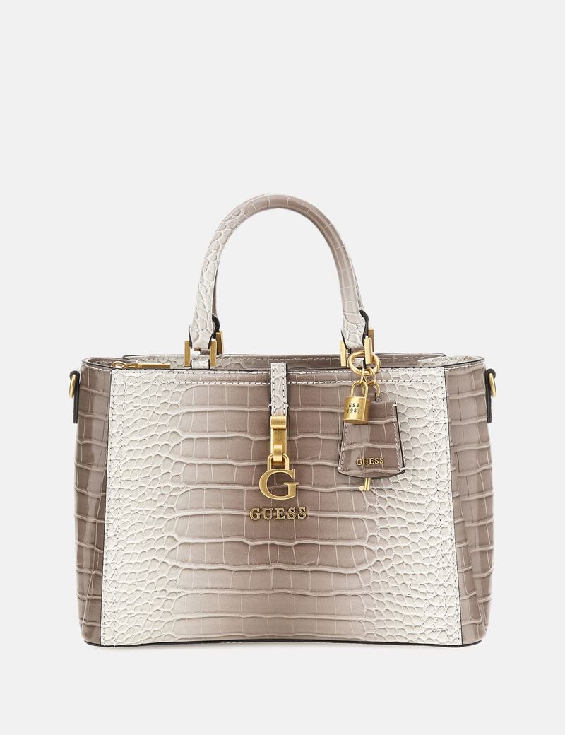 G James croc print handbag