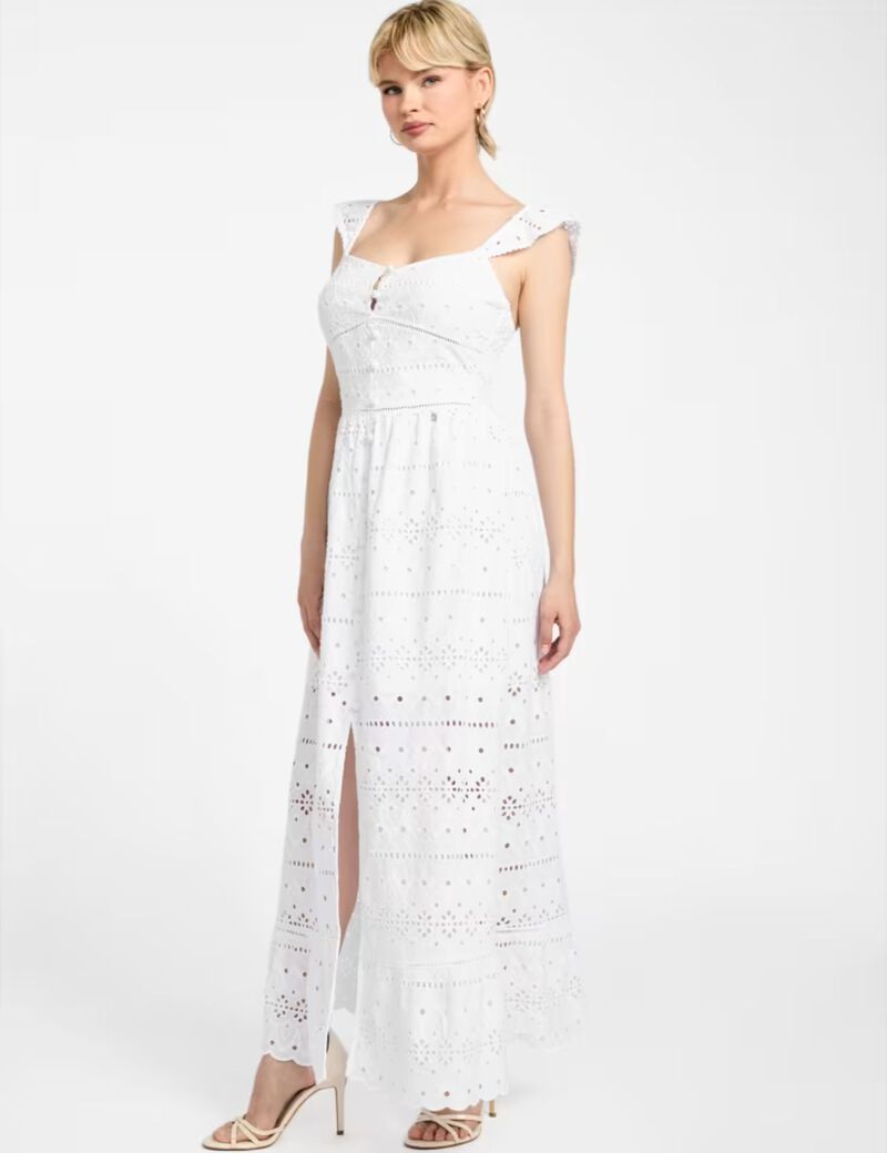Long broderie anglaise dress