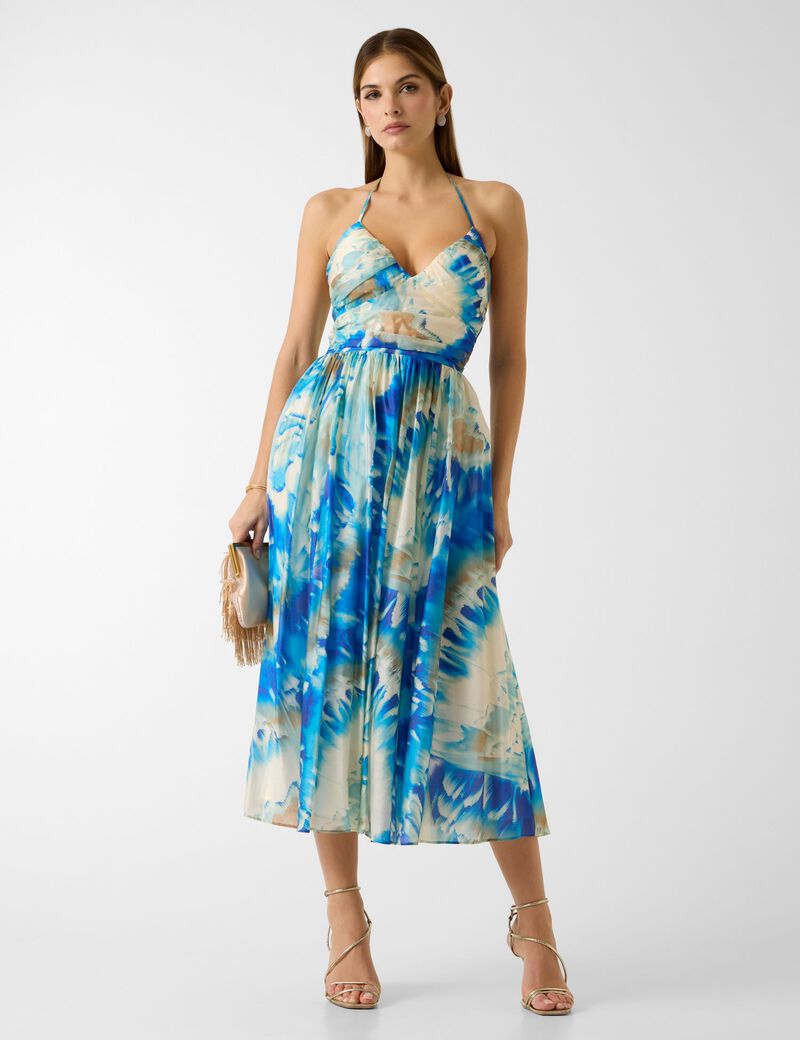 guess marciano floral print midi dress