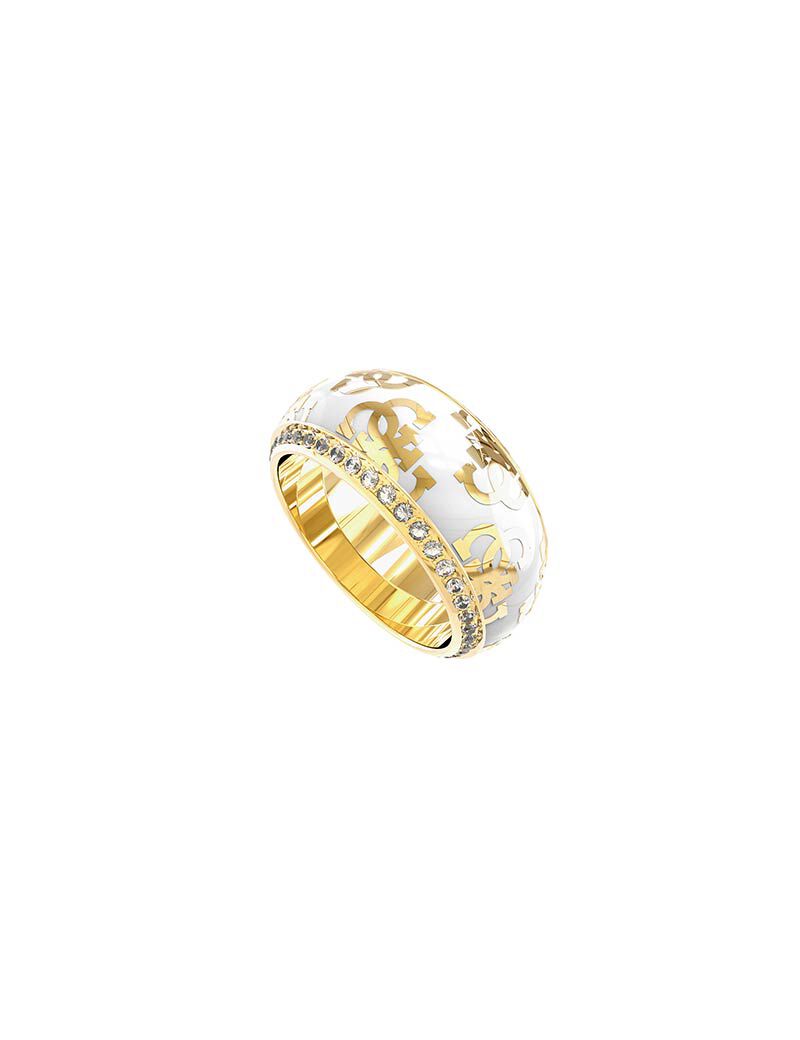 Shop GUESS Online Women s 4G White Loop Ring