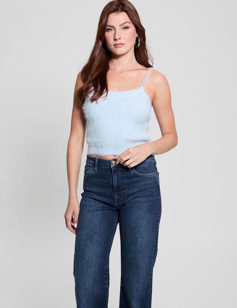 Fuzzy yarn top