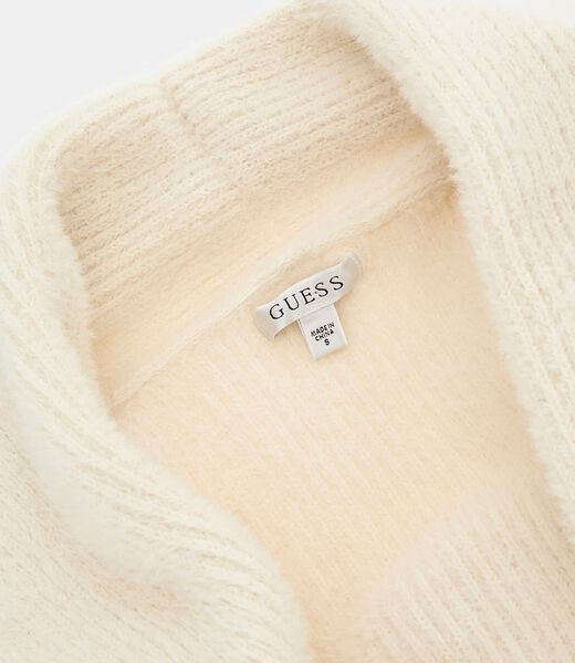 Fuzzy yarn relaxed fit cardigan
