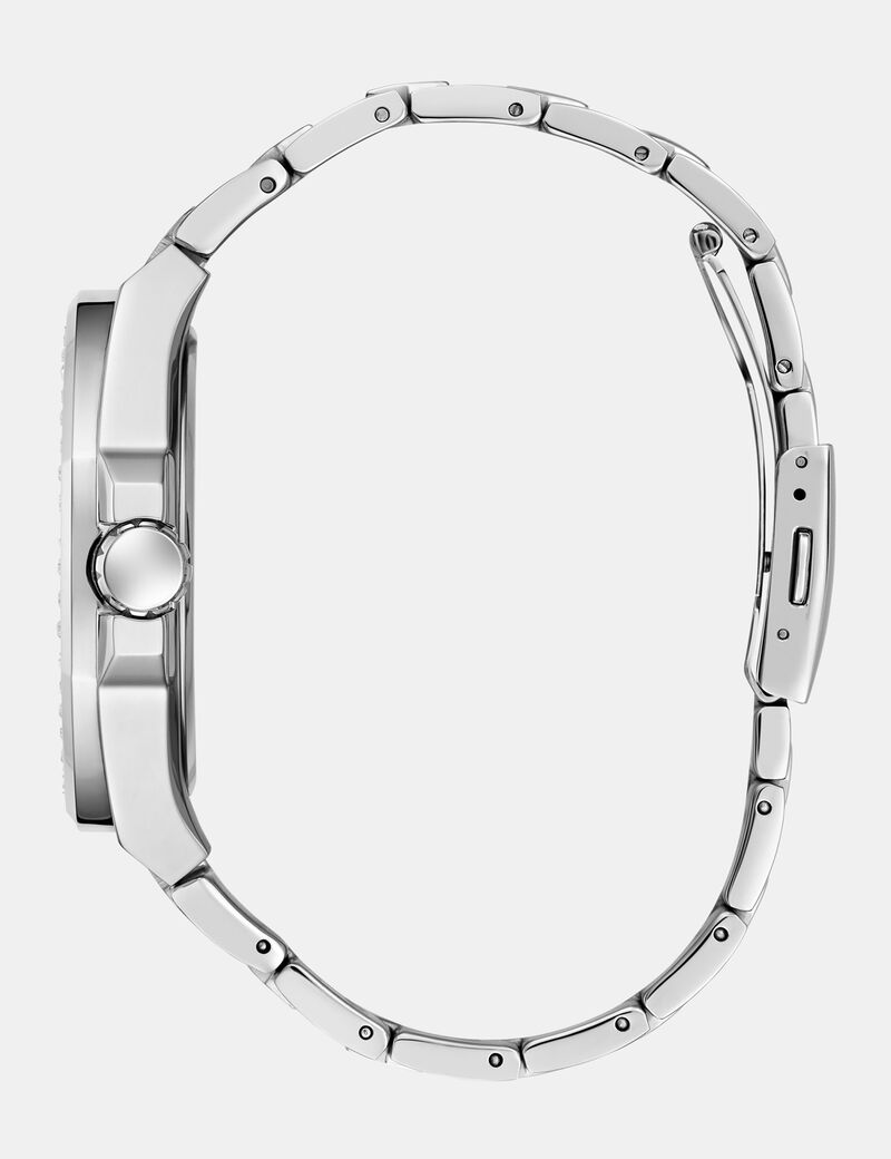 Mens Silver Tone Multi-function Watch