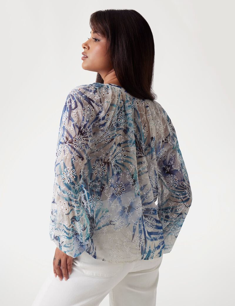 Flowing tunic blouse