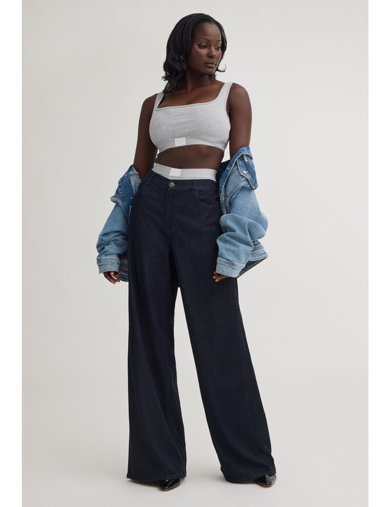 جيس wide loose jeans