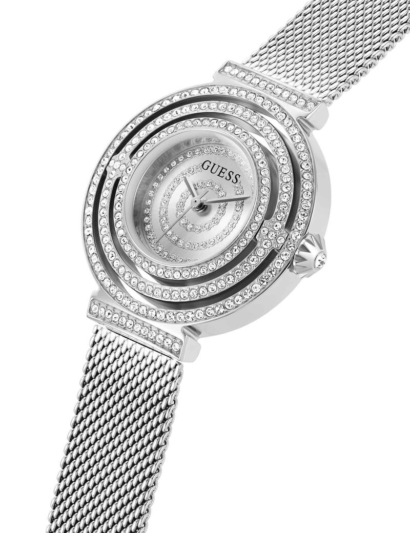 Silver-tone Mesh Analog Watch