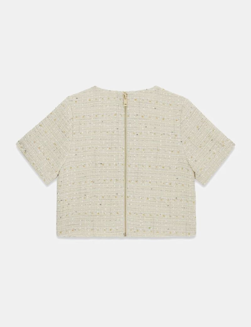 بلوزة قصيرة من التويد