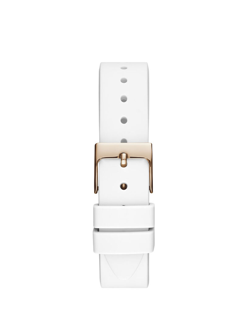 Rose Gold And White Analog Watch
