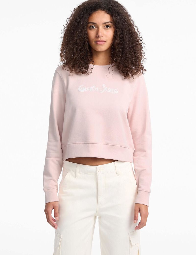 Printed logo cropped sweatshirt