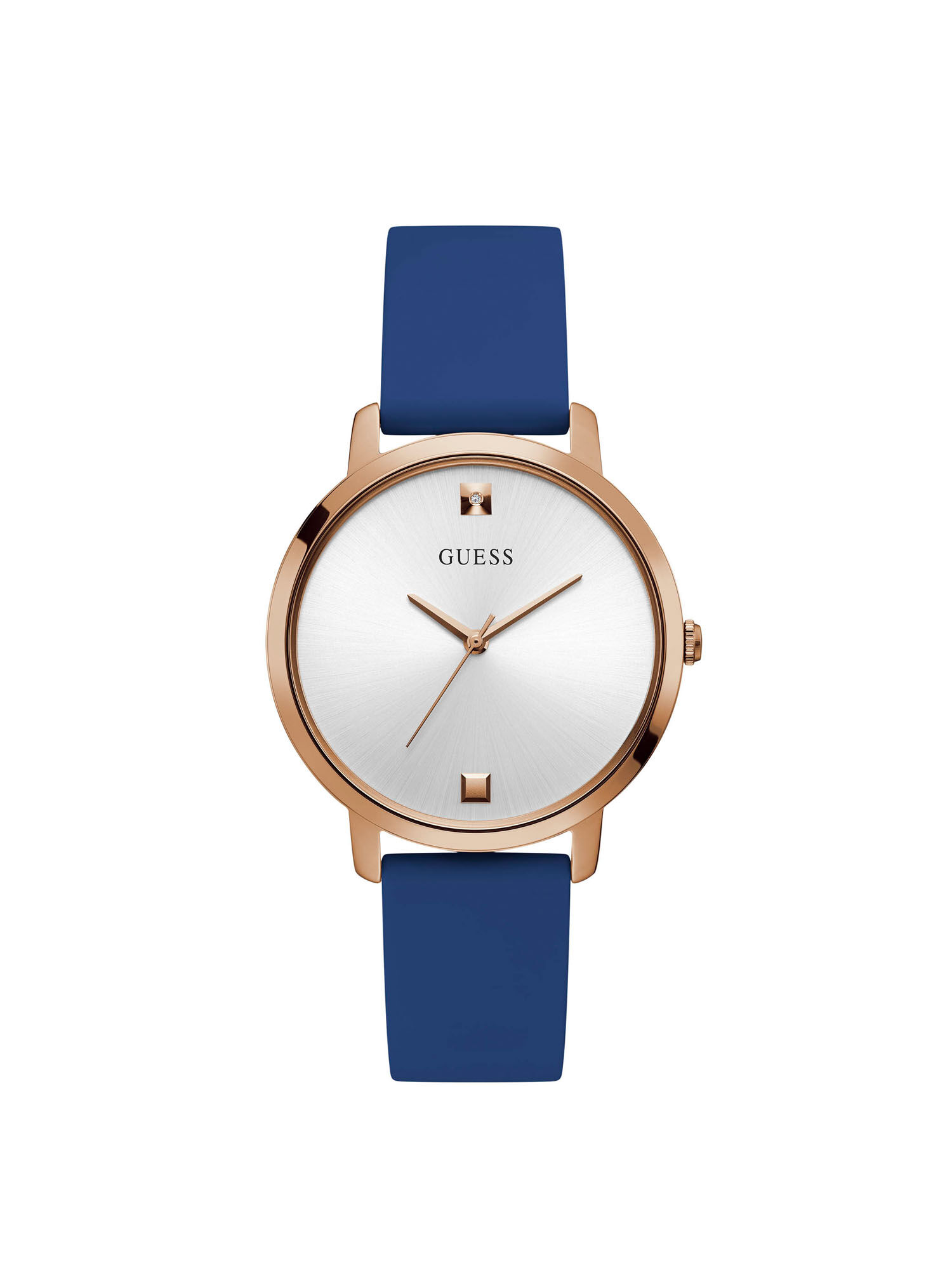 Shop GUESS Online Rose Gold And Blue Ladies Watch